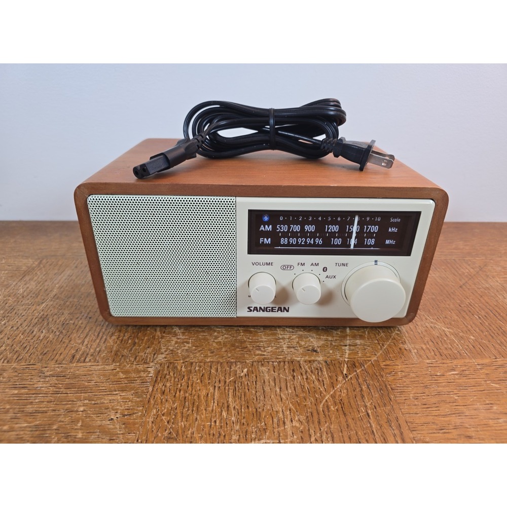Sangean WR-16 AM/FM w/ Bluetooth & Aux Radio Receiver - Tested & Working